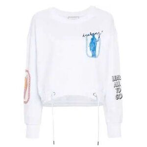Iceberg Women's graphic-print crop sweatshirt NWT, Size XS Oversize